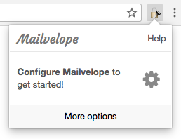 Starting the configuration of Mailvelope