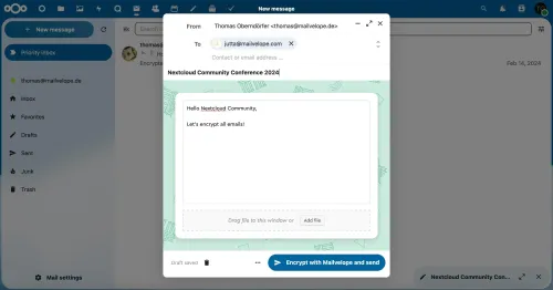 Nextcloud and Mailvelope